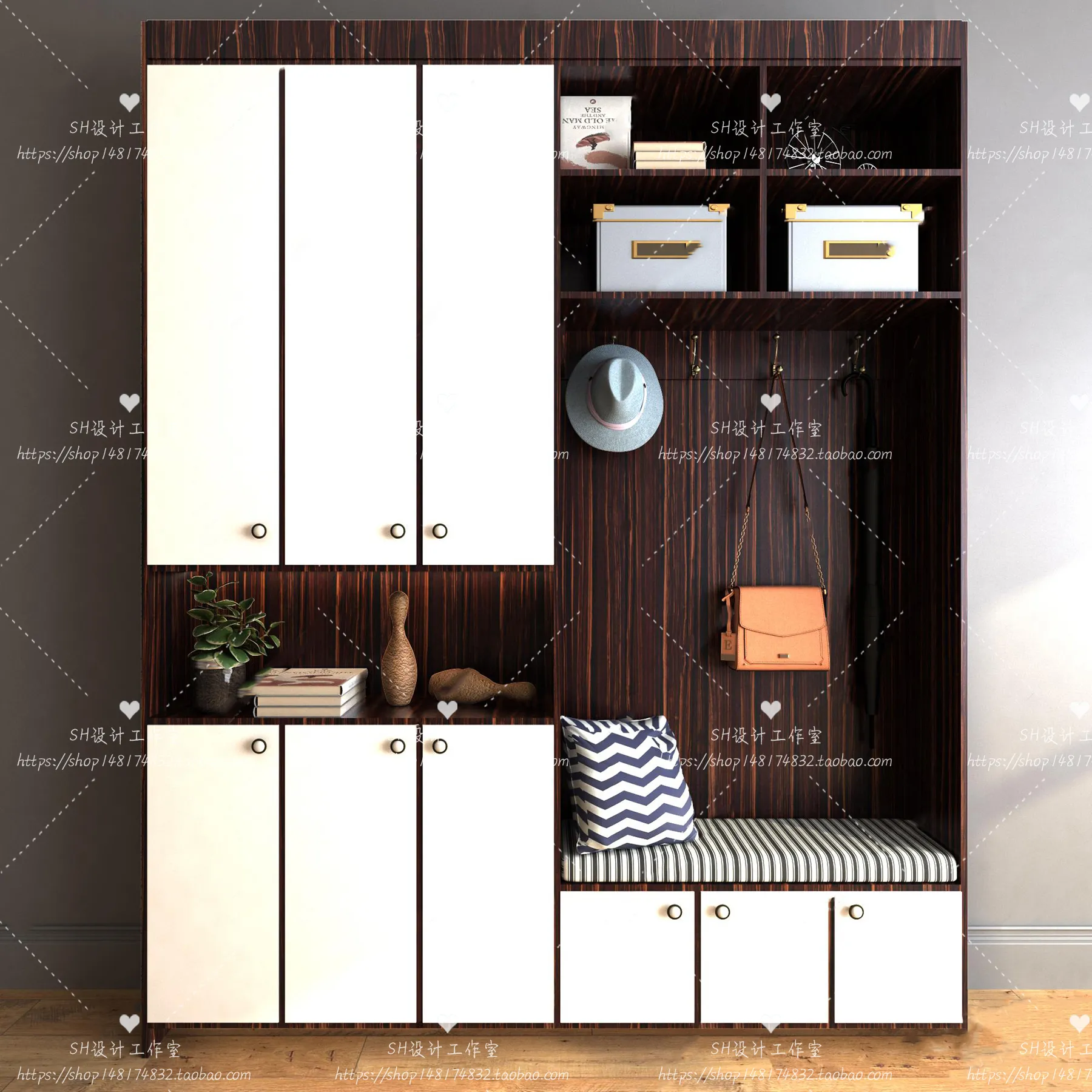 Wardrobe Shoe – Clothes Cabinets – Wardropes – 3D Models – 0016