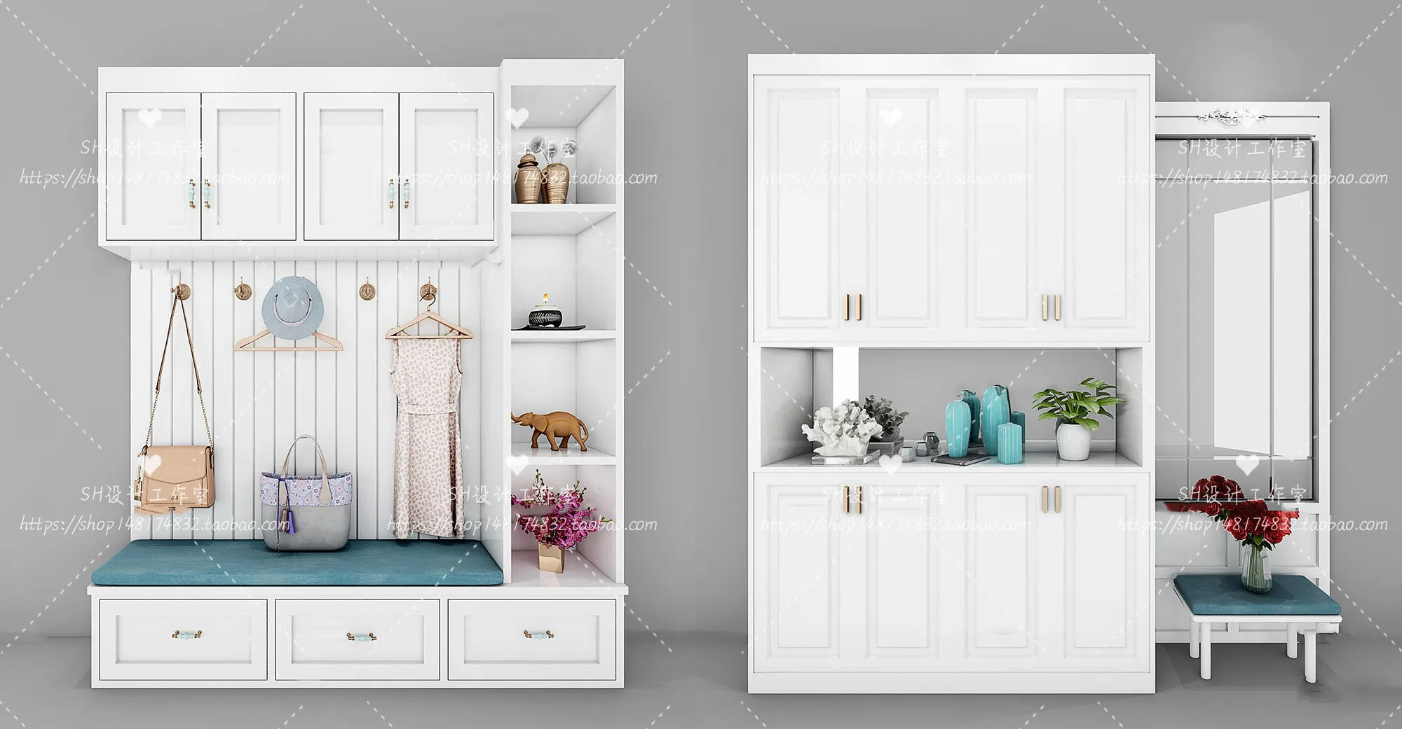 Wardrobe Shoe – Clothes Cabinets – Wardropes – 3D Models – 0035