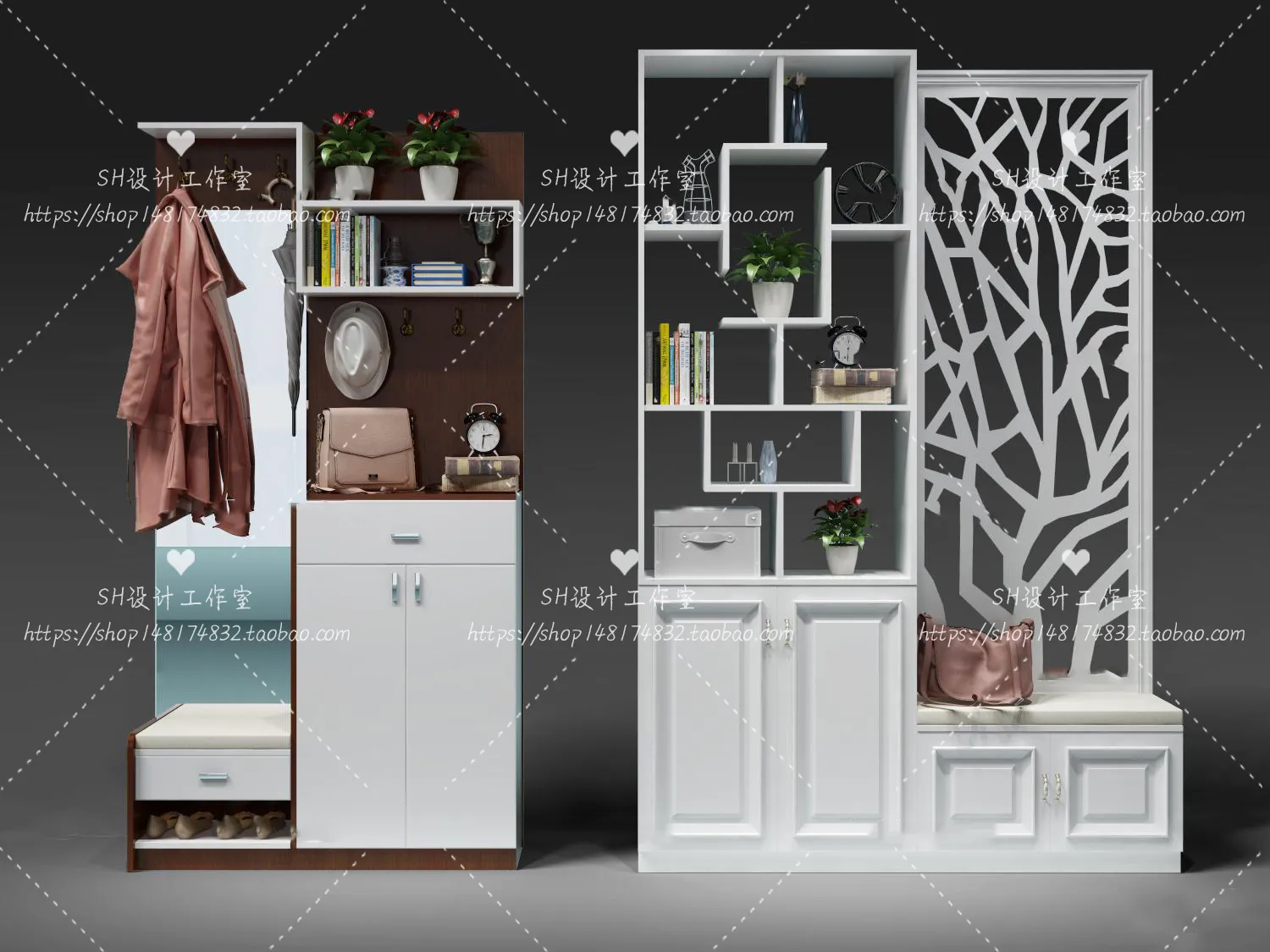 Wardrobe Shoe – Clothes Cabinets – Wardropes – 3D Models – 0043