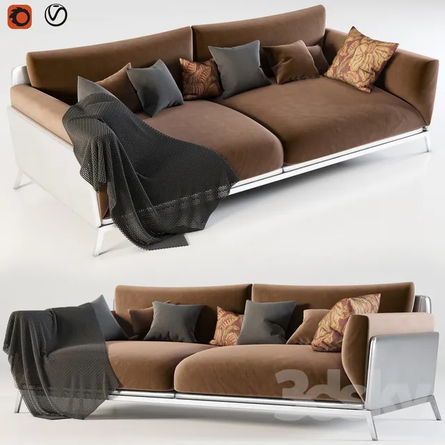 Honey sofa 3DS Max - thumbnail 3