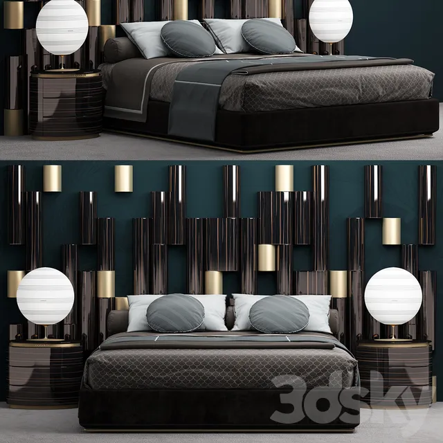 Furniture – Bed 3D Models – A bed of my design dashboards – Artem Gogolov