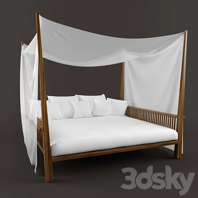 Furniture – Bed 3D Models – acc.daybed.canopy