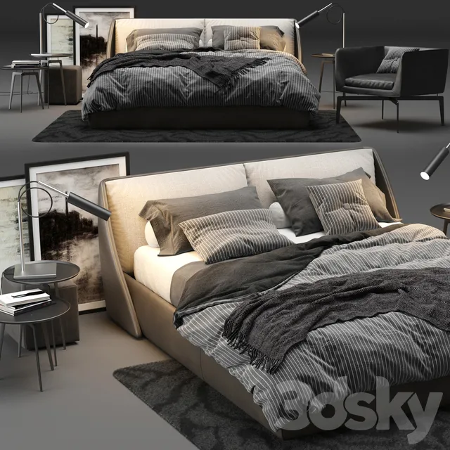 Furniture – Bed 3D Models – ALIVAR Lagoon Bed
