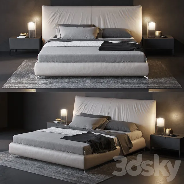 Furniture – Bed 3D Models – Alivar suite bed