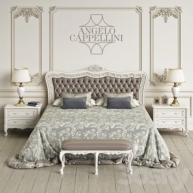 Furniture – Bed 3D Models – Angelo Cappellini Itaca Bedroom
