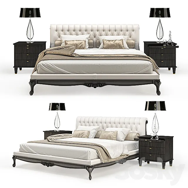 Furniture – Bed 3D Models – Angelo Cappellini Sansone bed
