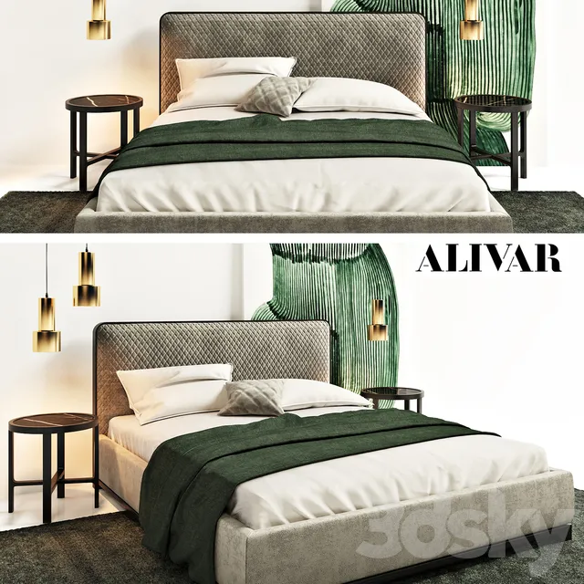 Furniture – Bed 3D Models – BALI bed by ALIVAR