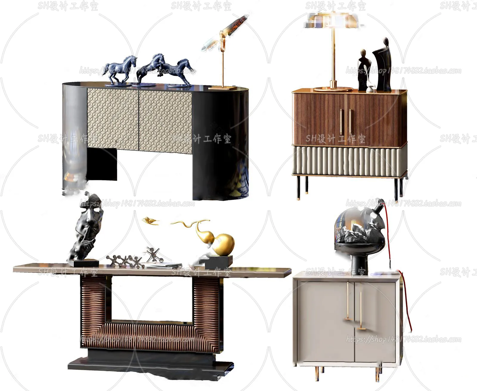 Side Cabinets – 3D Models – 0057
