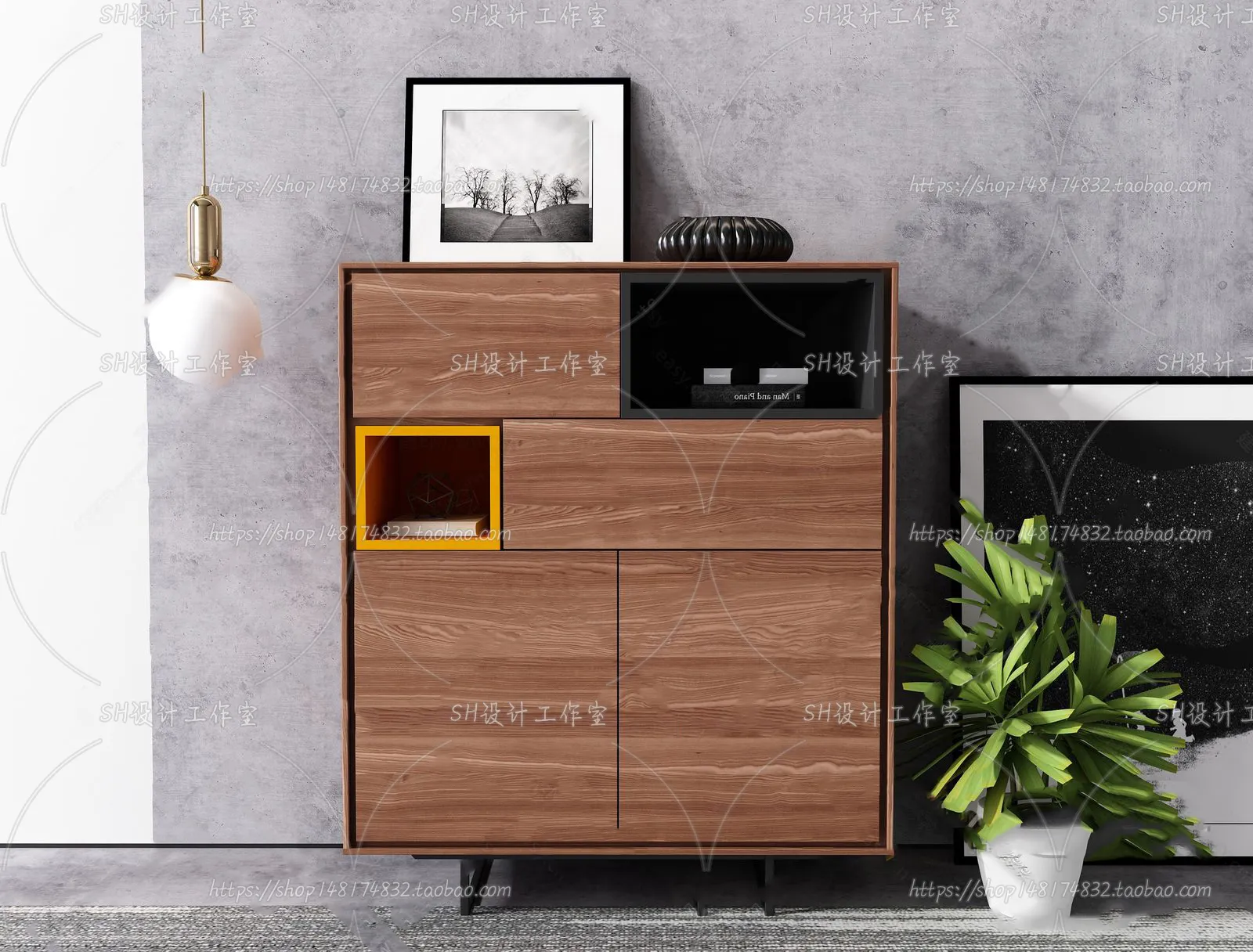 Side Cabinets – 3D Models – 0064