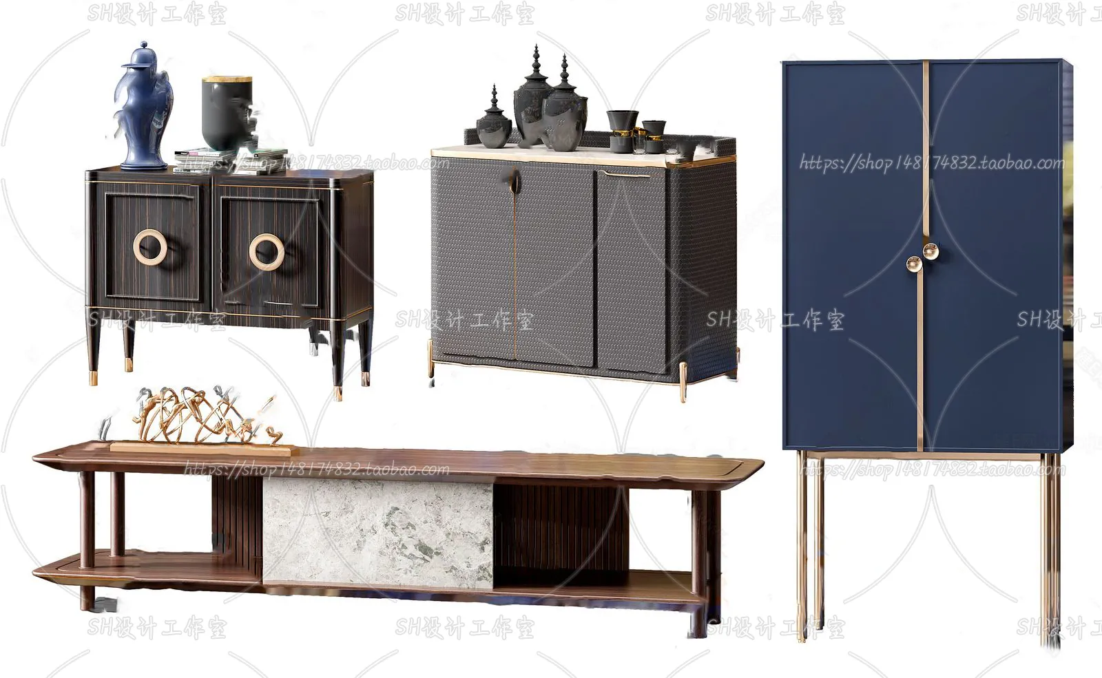 Side Cabinets – 3D Models – 0099
