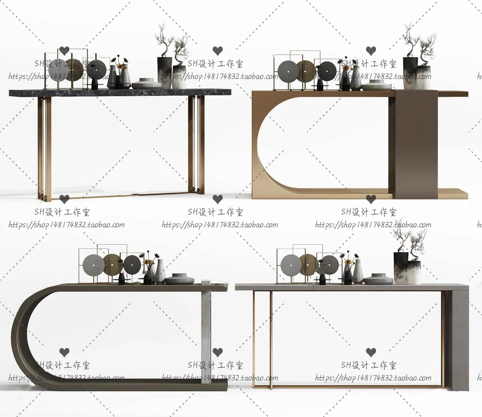 Side Cabinets – 3D Models – 0102