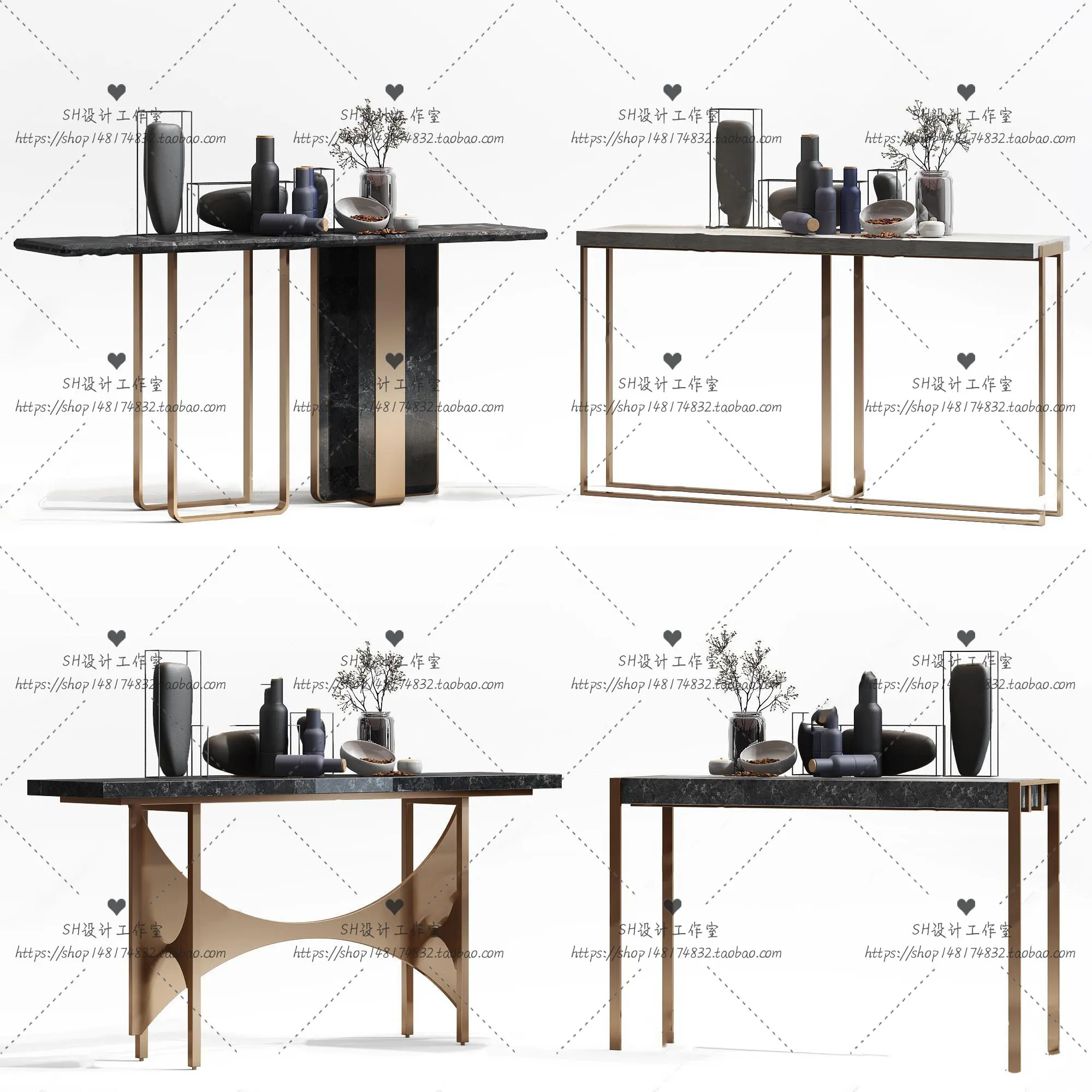 Side Cabinets – 3D Models – 0104