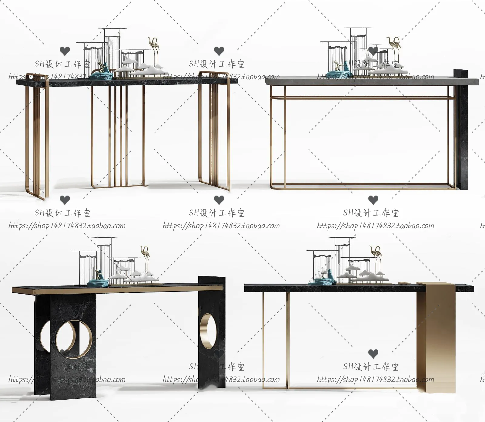 Side Cabinets – 3D Models – 0108