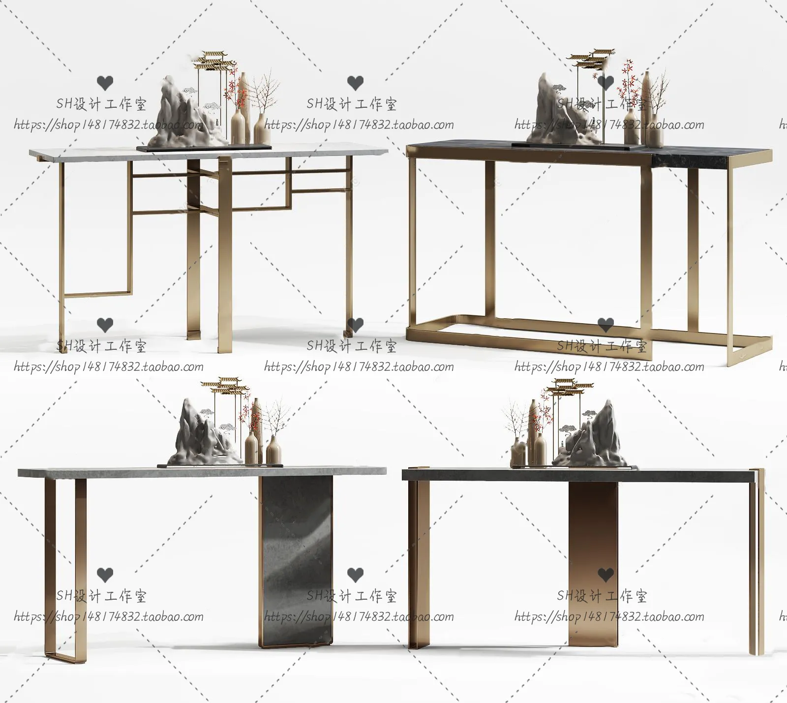 Side Cabinets – 3D Models – 0109