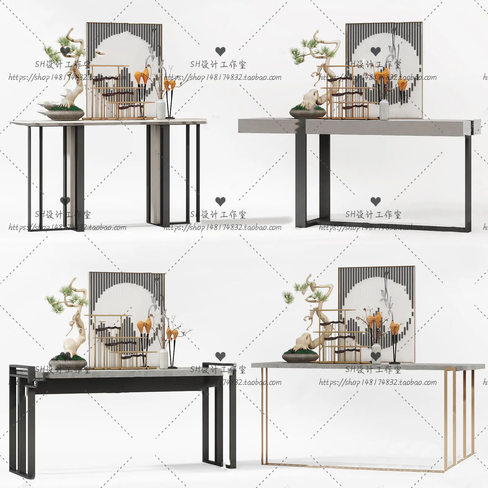 Side Cabinets – 3D Models – 0112