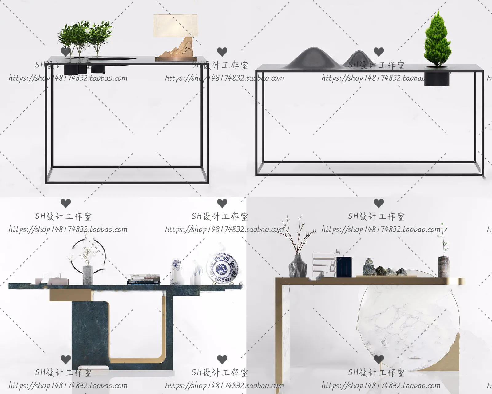 Side Cabinets – 3D Models – 0114