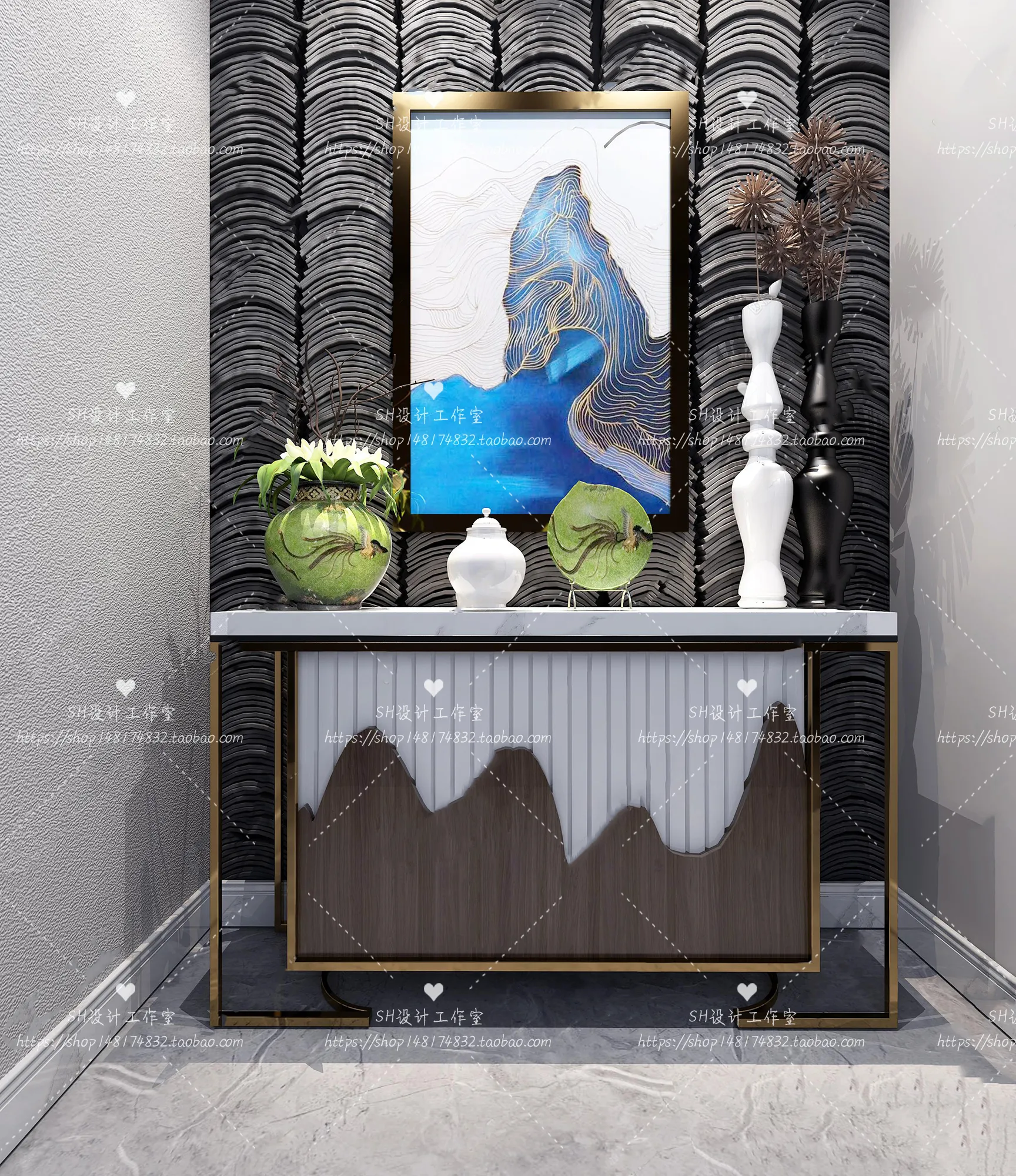 Side Cabinets – 3D Models – 0120