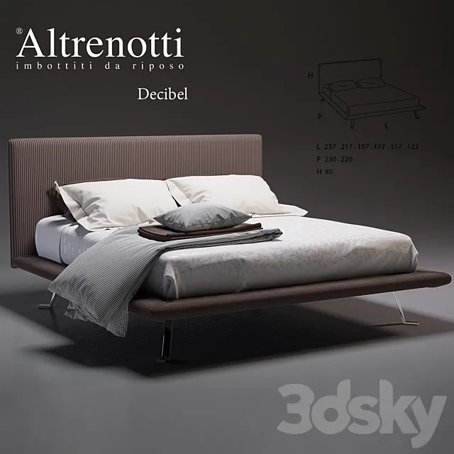 Furniture – Bed 3D Models – Bed Altrenotti Decibel