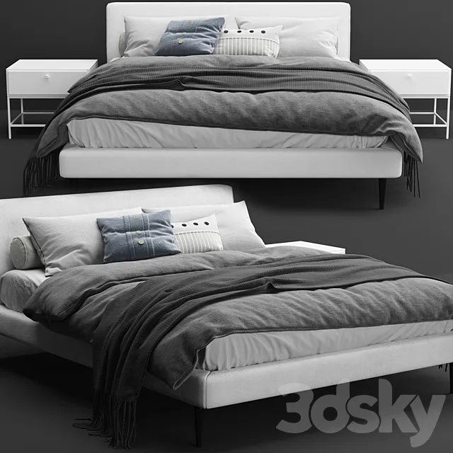 Furniture – Bed 3D Models – Bed Arlington Boconcept new