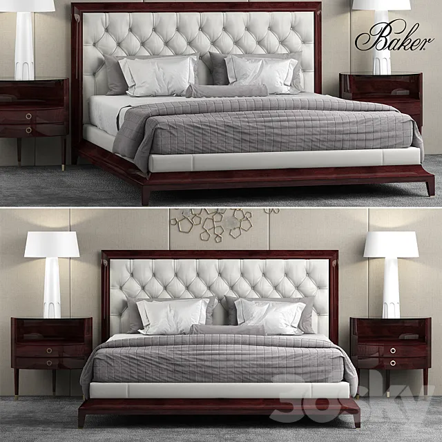 Furniture – Bed 3D Models – Bed baker MODERNE PLATFORM BED