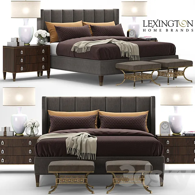 Furniture – Bed 3D Models – Bed Barrington Lexington