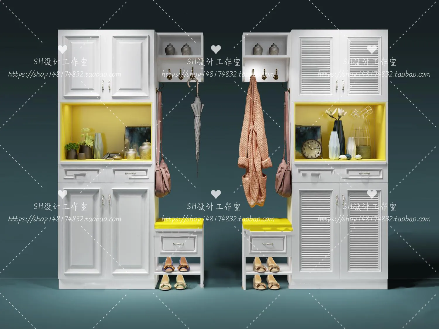 Wardrobe Shoe – Clothes Cabinets – Wardropes – 3D Models – 0045