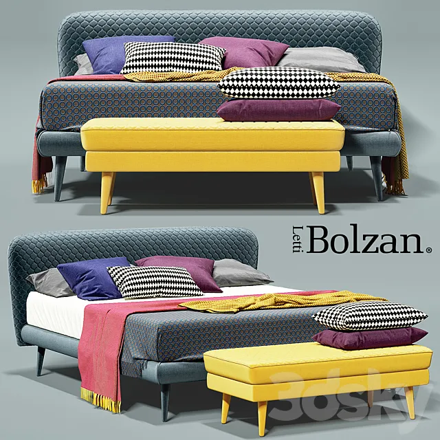 Furniture – Bed 3D Models – Bed Bolzan Corolle