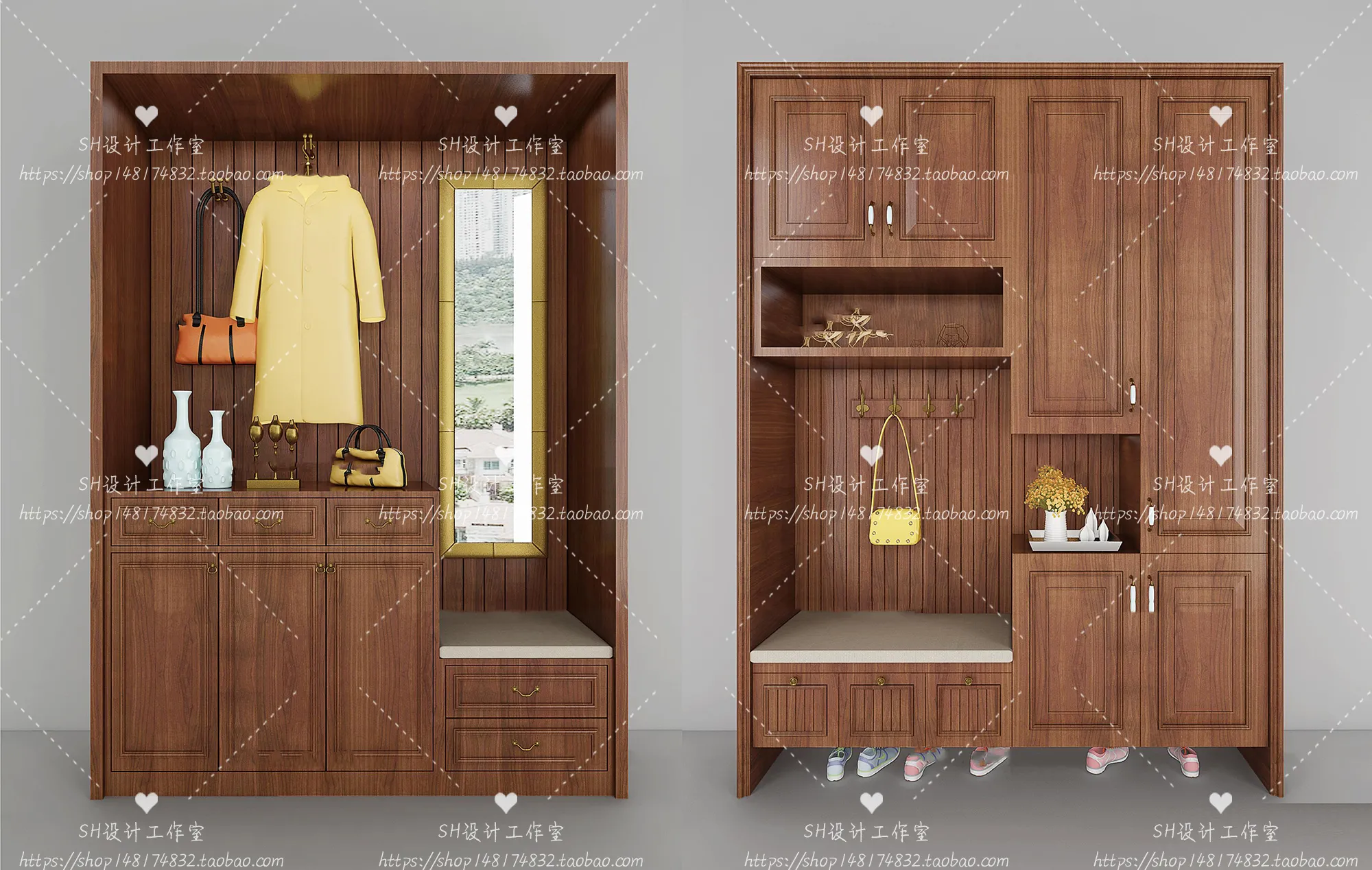 Wardrobe Shoe – Clothes Cabinets – Wardropes – 3D Models – 0061