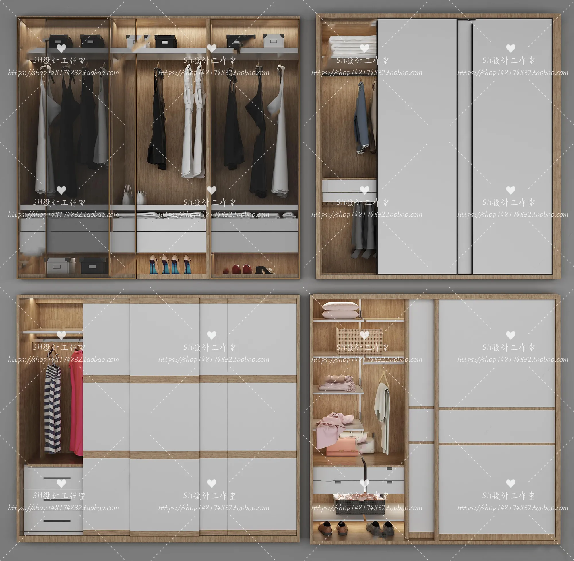 Wardrobe Shoe – Clothes Cabinets – Wardropes – 3D Models – 0108