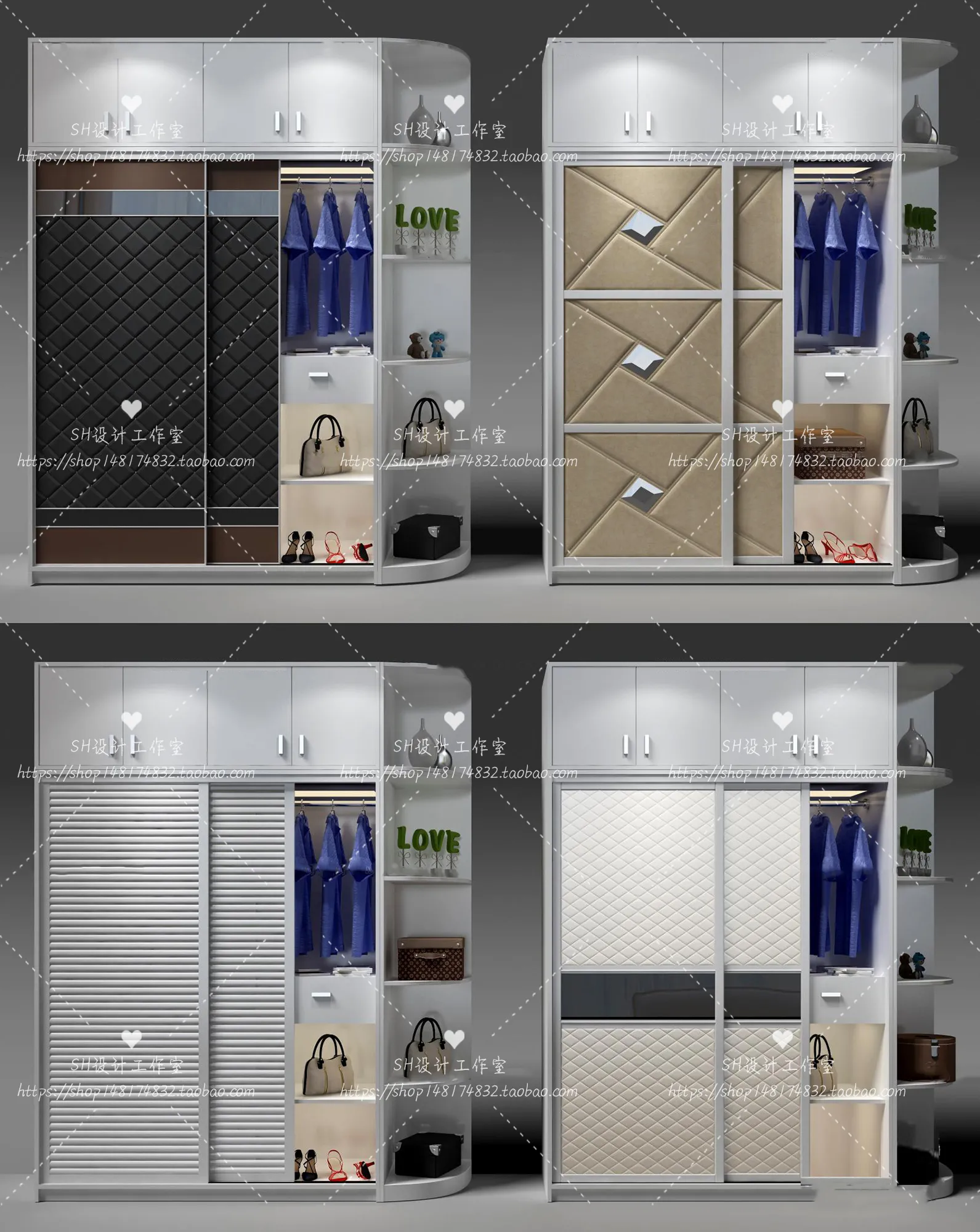 Wardrobe Shoe – Clothes Cabinets – Wardropes – 3D Models – 0150