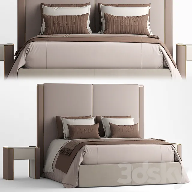 Furniture – Bed 3D Models – Bed fendi ICON BED