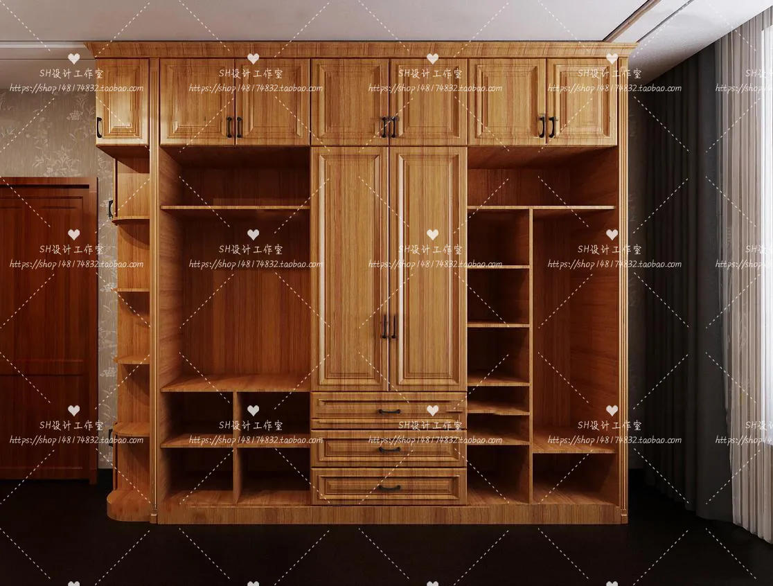 Wardrobe Shoe – Clothes Cabinets – Wardropes – 3D Models – 0184