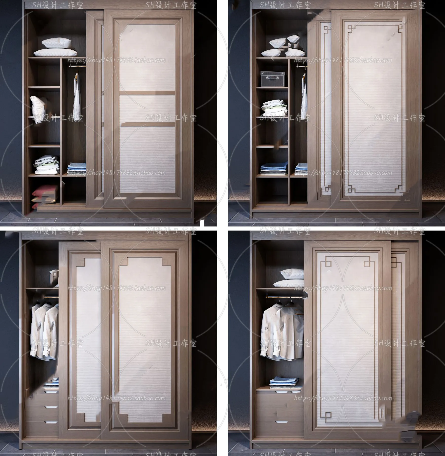 Wardrobe Shoe – Clothes Cabinets – Wardropes – 3D Models – 0202