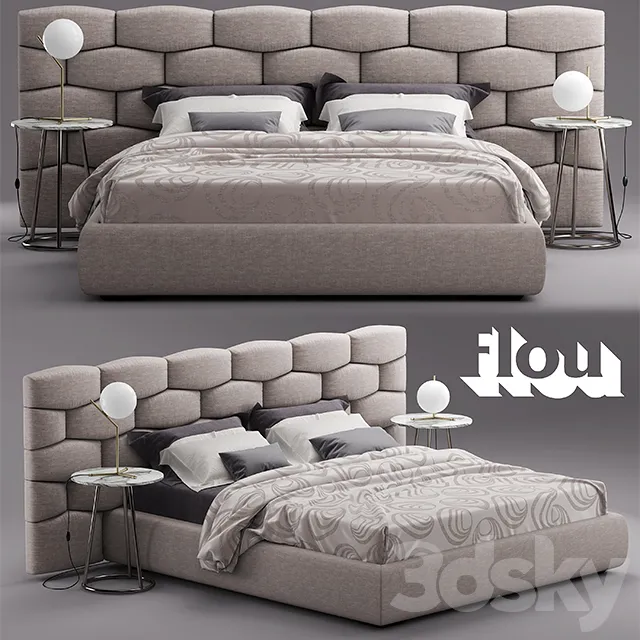 Furniture – Bed 3D Models – Bed Flou MAJAL Bed