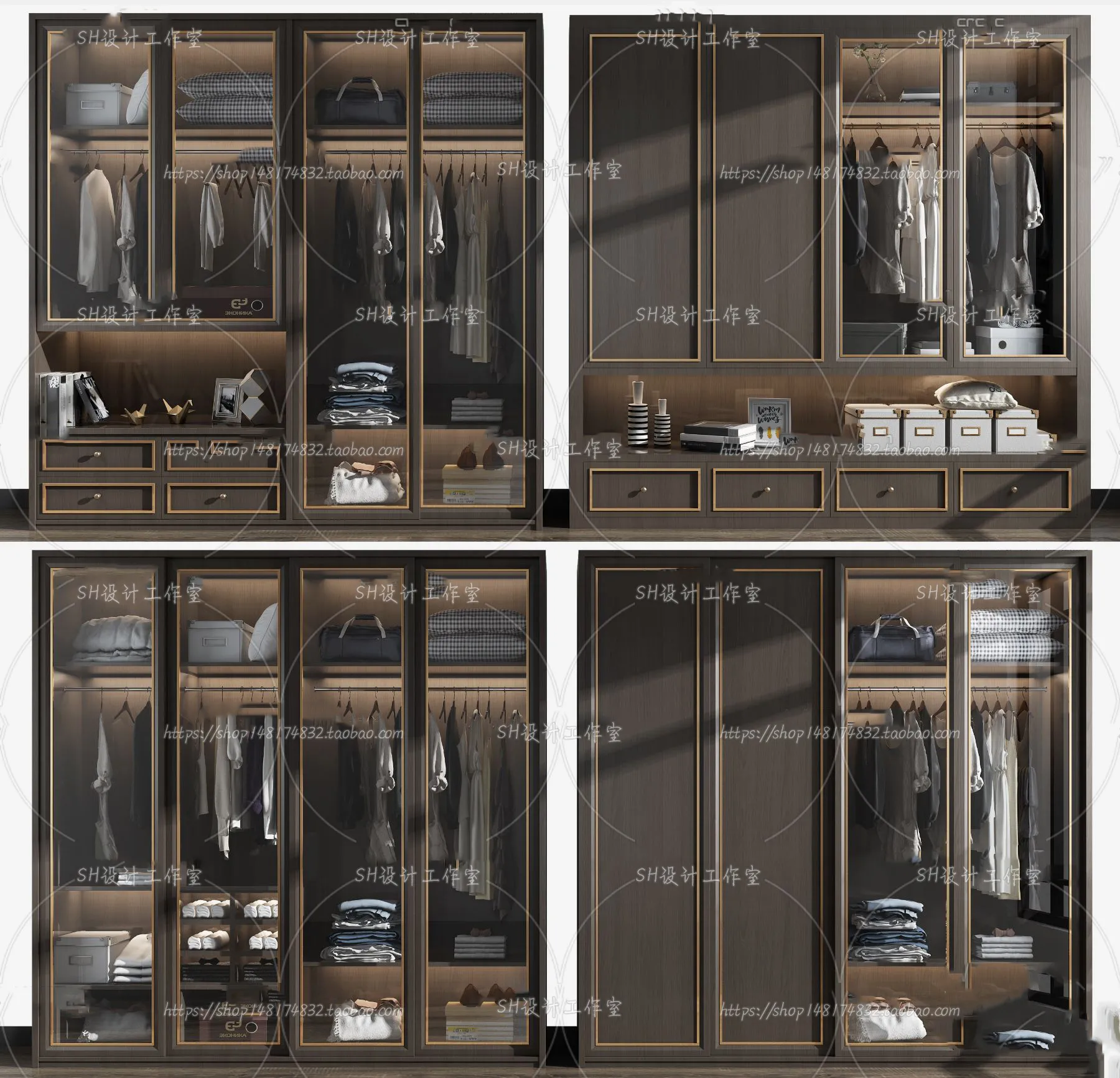 Wardrobe Shoe – Clothes Cabinets – Wardropes – 3D Models – 0207