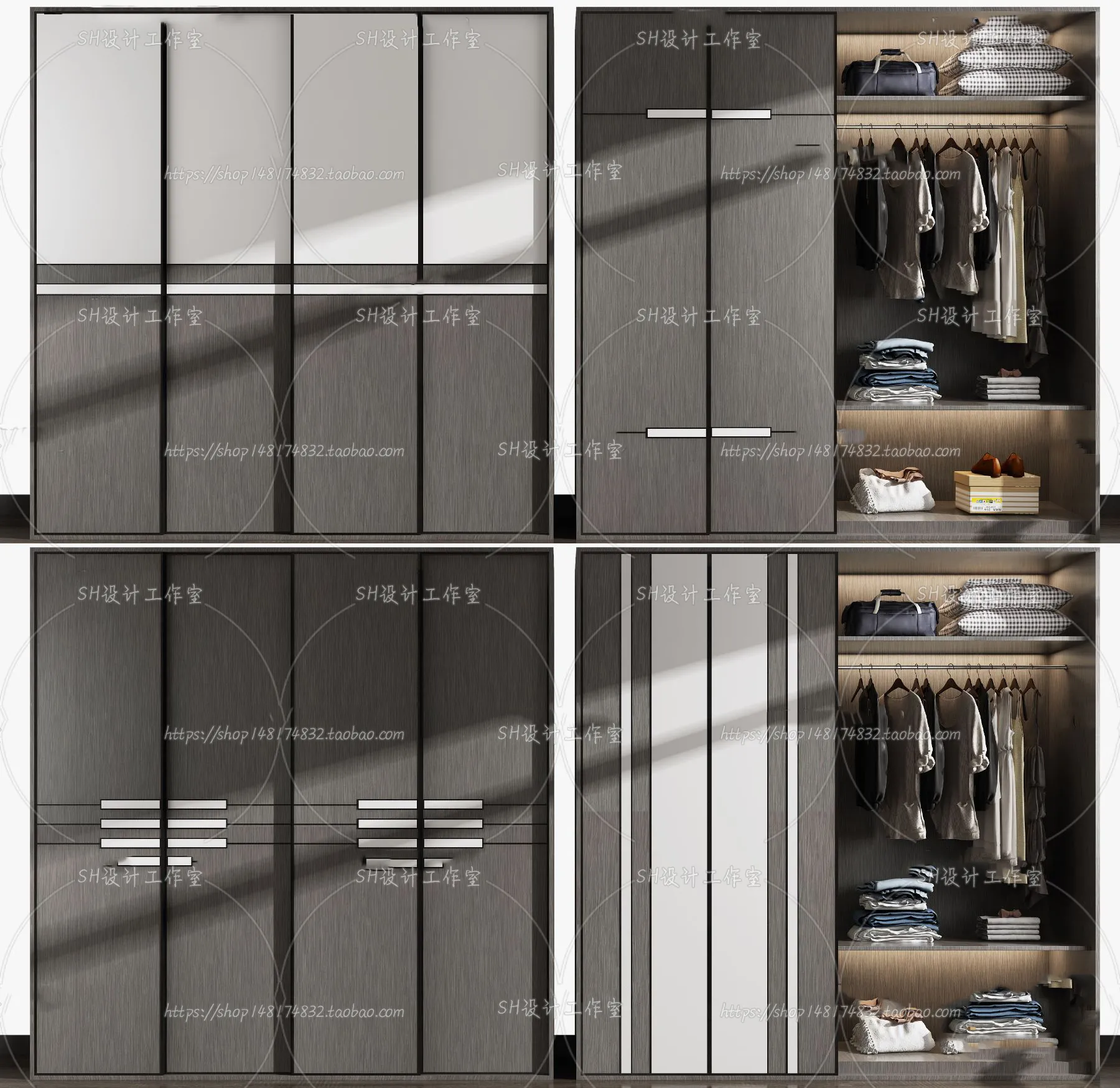 Wardrobe Shoe – Clothes Cabinets – Wardropes – 3D Models – 0210