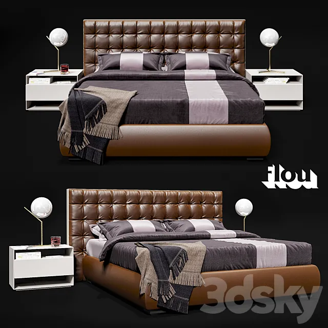 Furniture – Bed 3D Models – Bed Flou Sanya