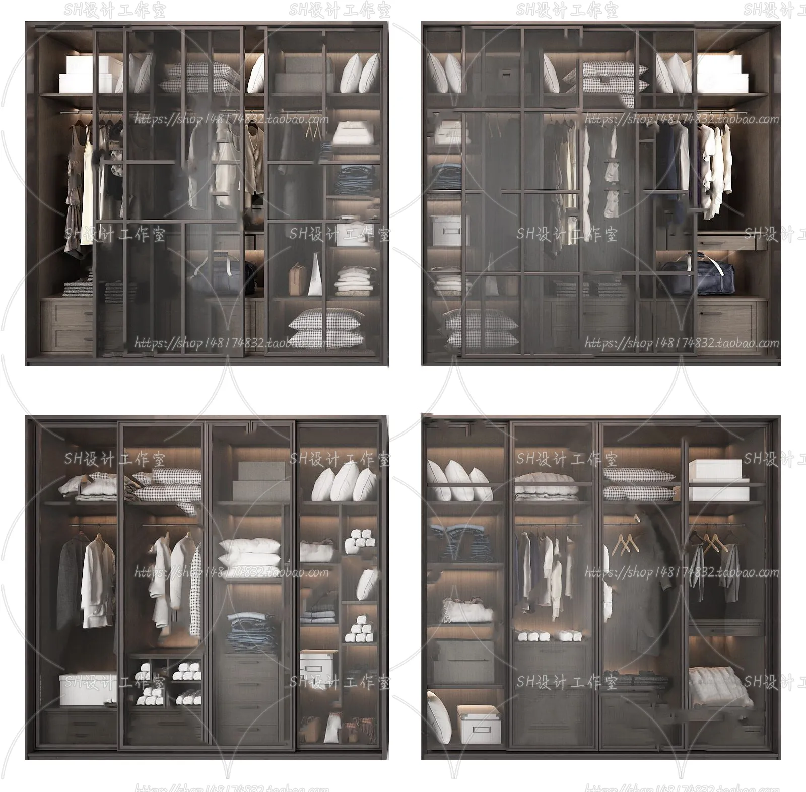 Wardrobe Shoe – Clothes Cabinets – Wardropes – 3D Models – 0215