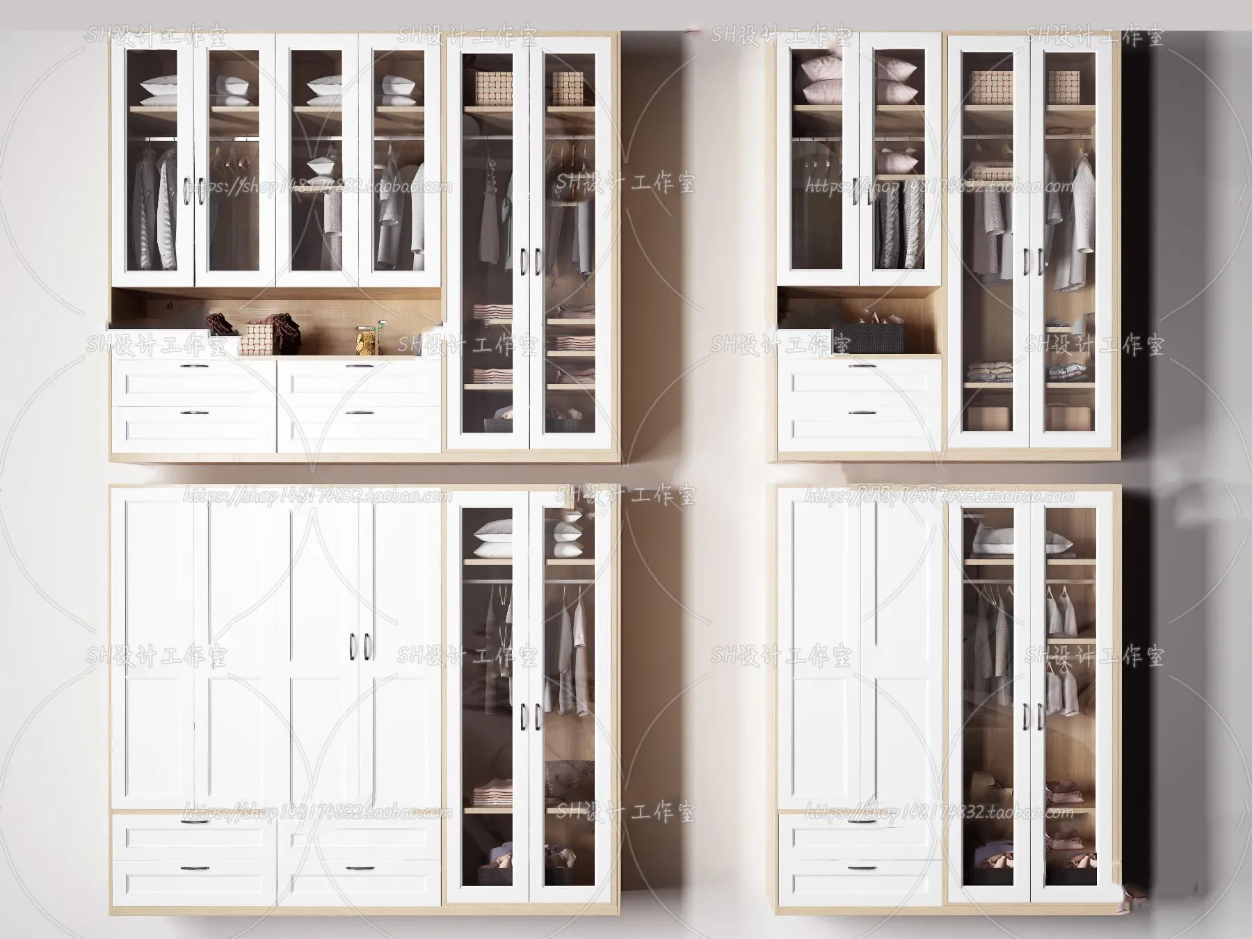 Wardrobe Shoe – Clothes Cabinets – Wardropes – 3D Models – 0232