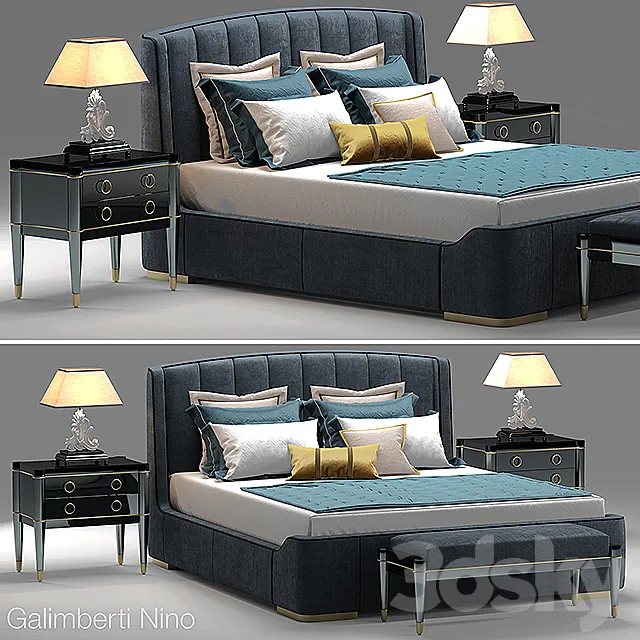 Furniture – Bed 3D Models – Bed galimberti Zaffiro