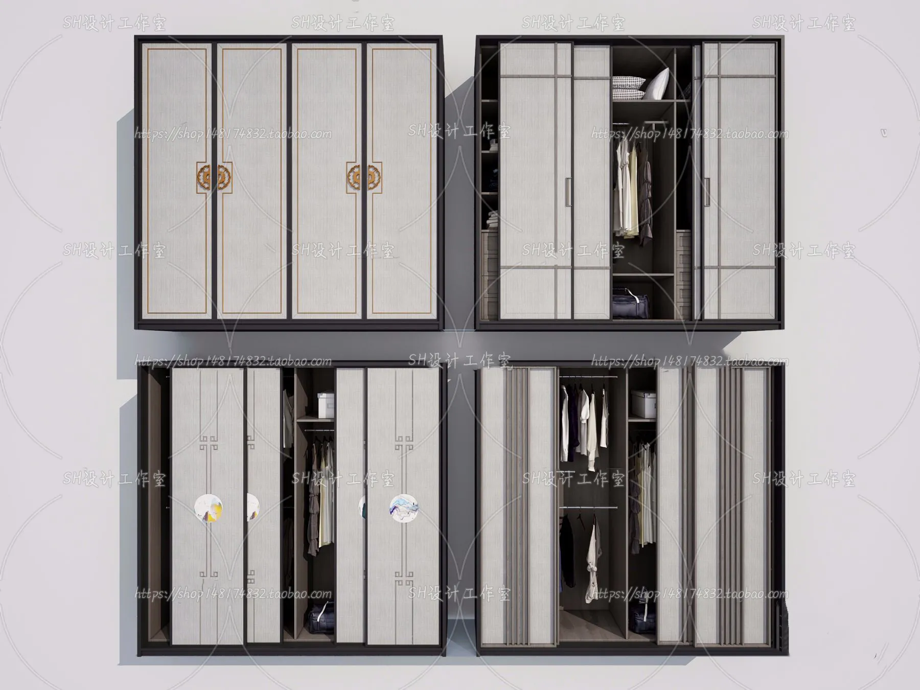 Wardrobe Shoe – Clothes Cabinets – Wardropes – 3D Models – 0250