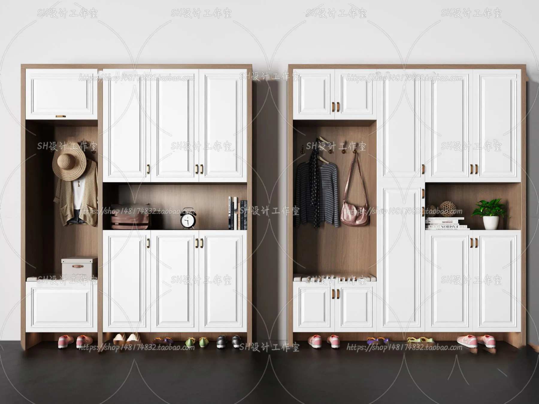 Wardrobe Shoe – Clothes Cabinets – Wardropes – 3D Models – 0262