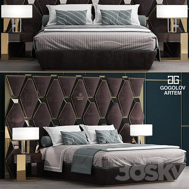 Furniture – Bed 3D Models – Bed Gogolov Artem
