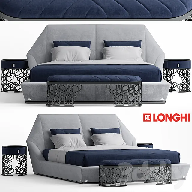 Furniture – Bed 3D Models – Bed Longhi Yume