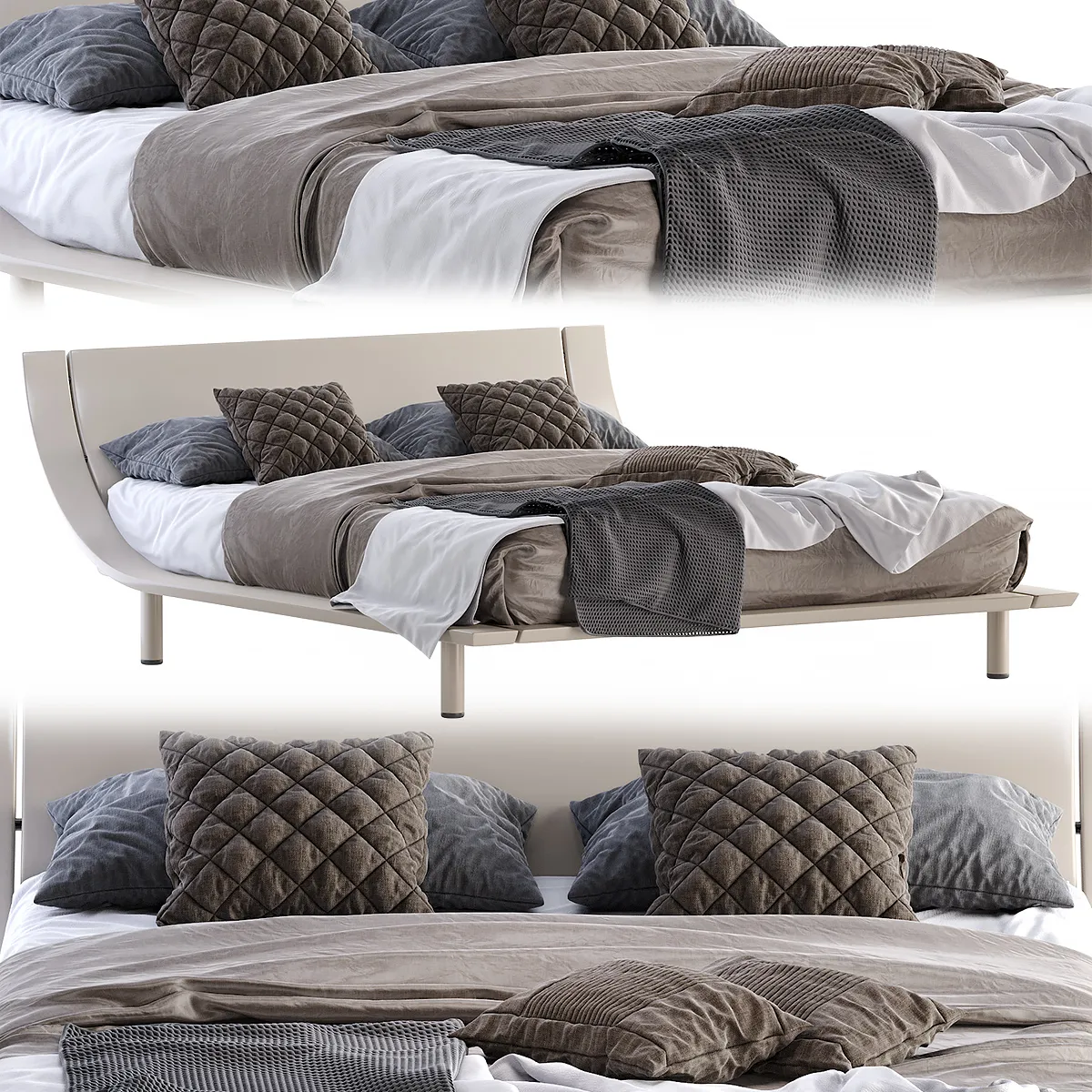 Furniture – Bed 3D Models – Bed Mondo Collection-Aqua 2