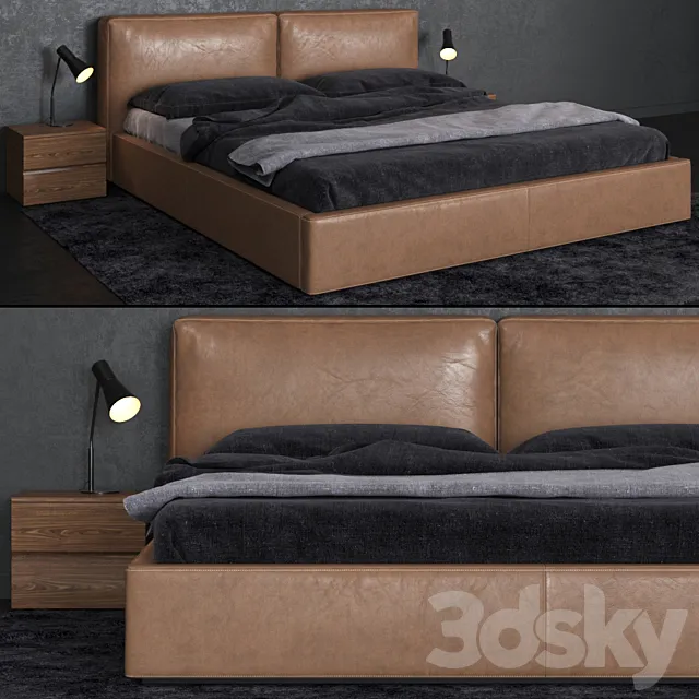 Furniture – Bed 3D Models – Bed Nicoline Letti SOFT CONTENITORE