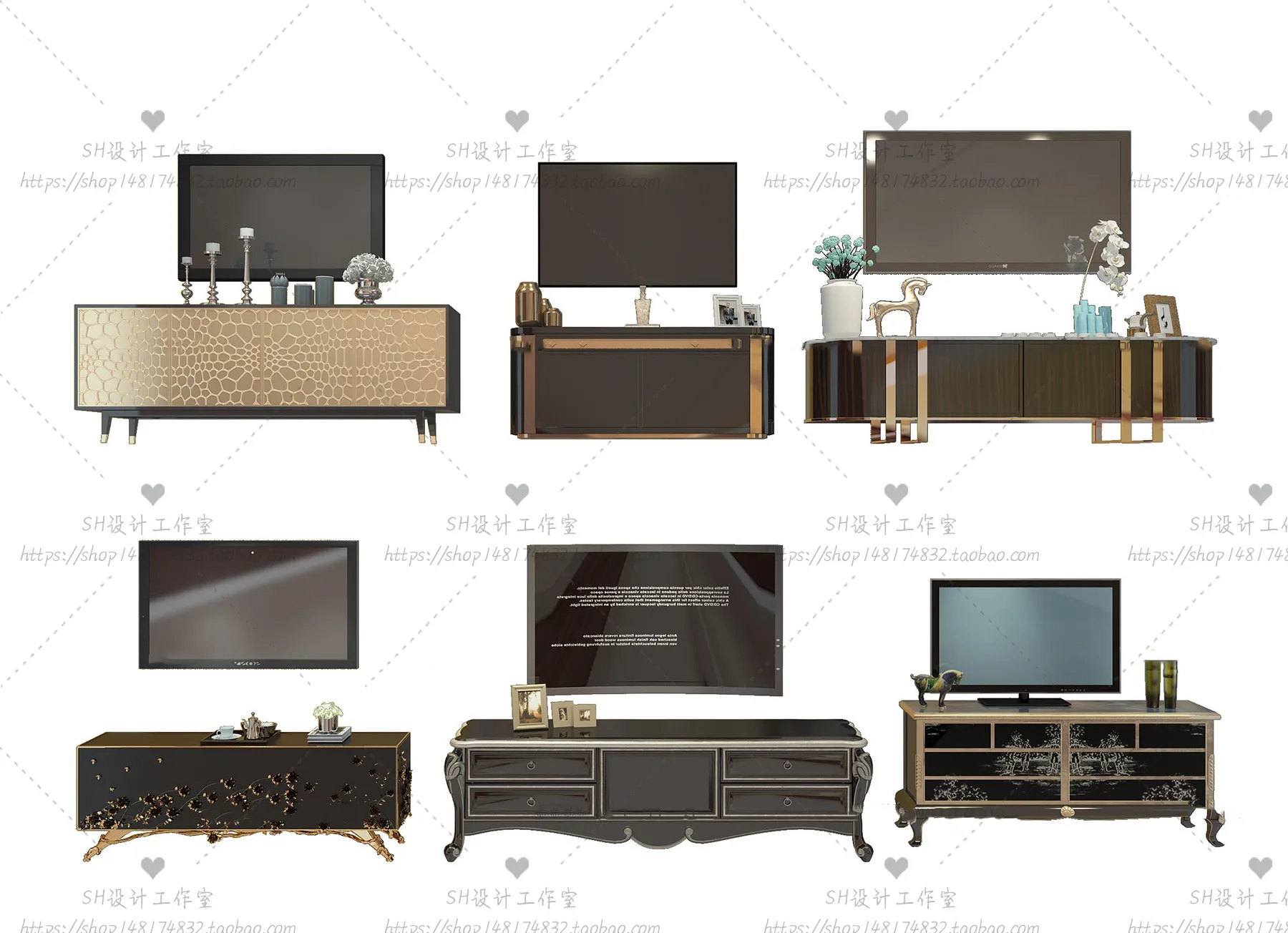 TV Cabinets – 3D Models – 0152