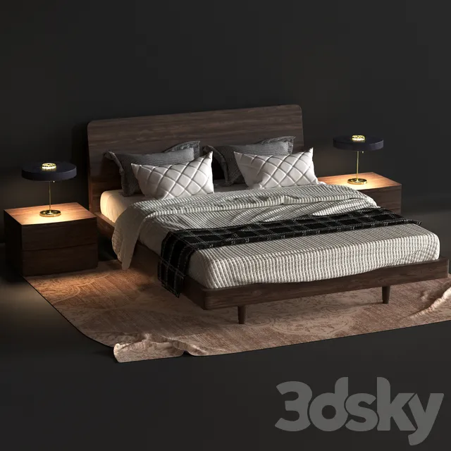 Furniture – Bed 3D Models – Bed Novamobili Dedalo