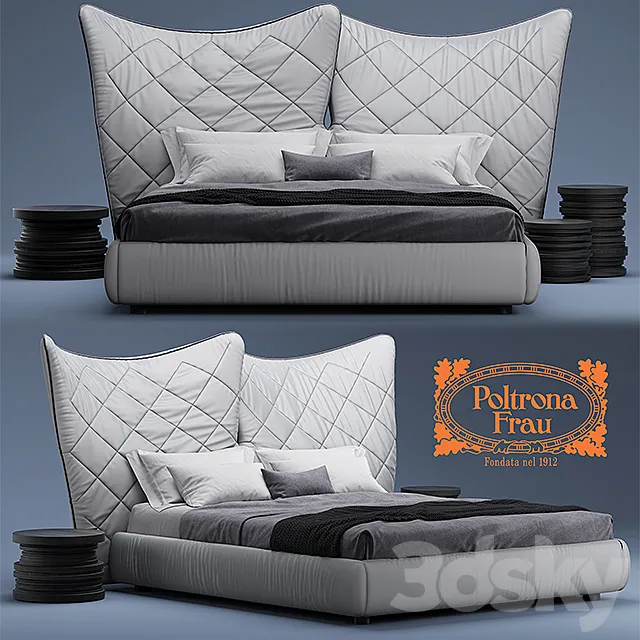 Furniture – Bed 3D Models – Bed Poltrona Frau Lelit