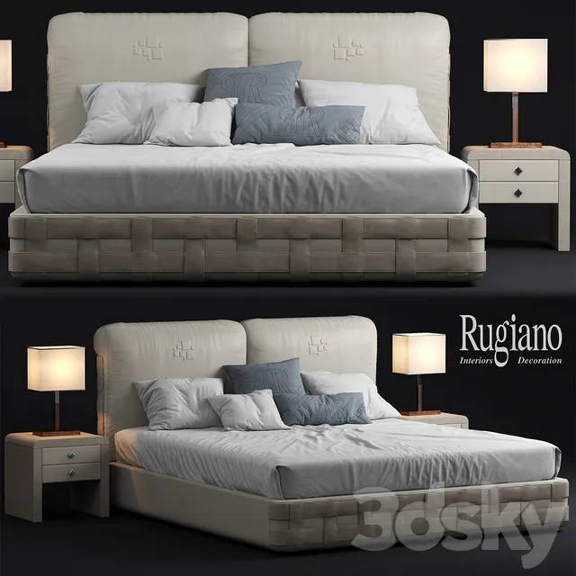 Furniture – Bed 3D Models – Bed rugiano braid